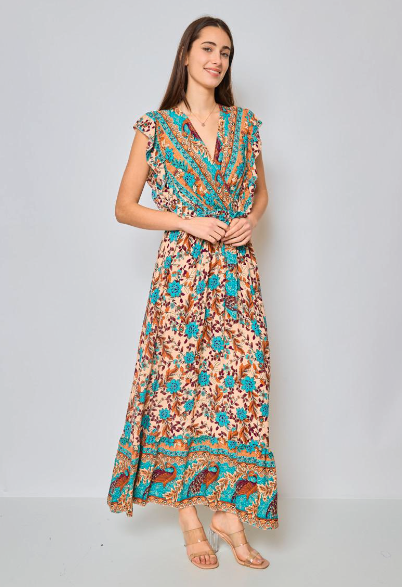 Long printed dress