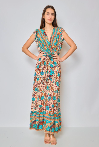 Long printed dress
