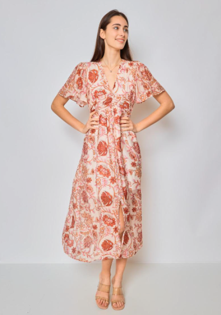 Long printed dress