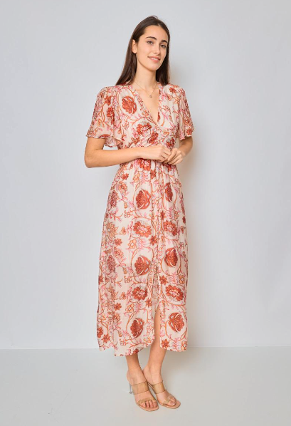 Long printed dress