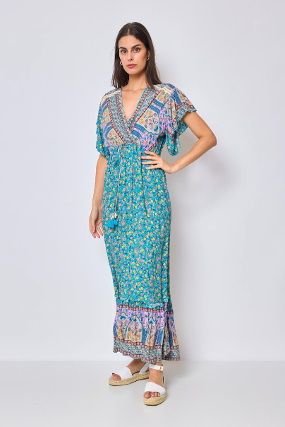 Long printed dress