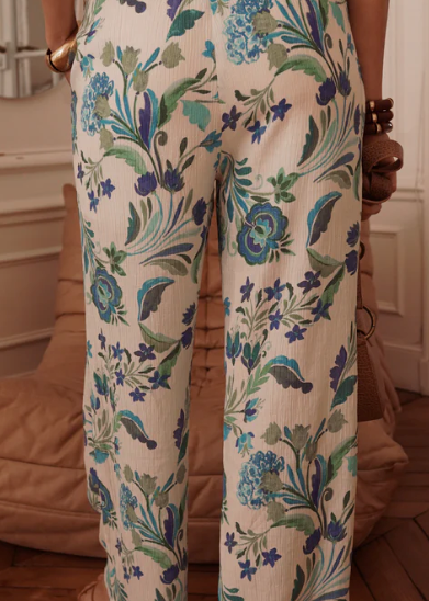 Pantalon imprimé fleuri