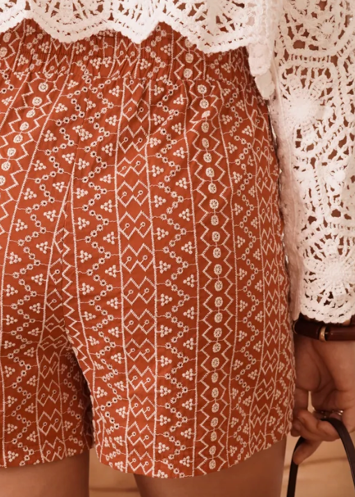 Short taille haute style bohème