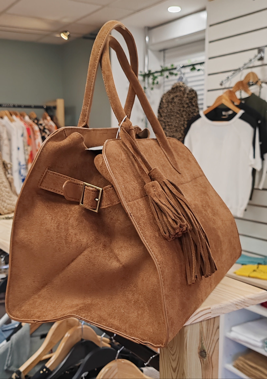 Grand sac à main suédine Orien express