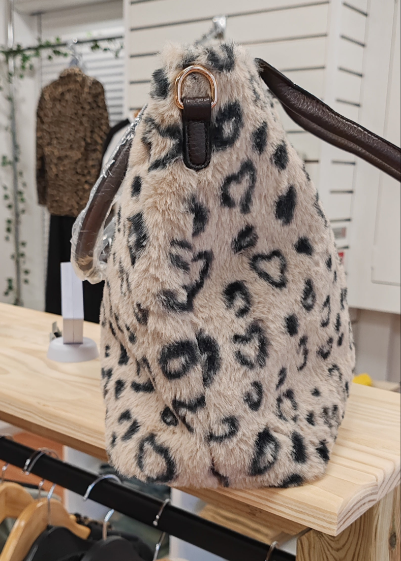 Sac à main en fausse fourrure