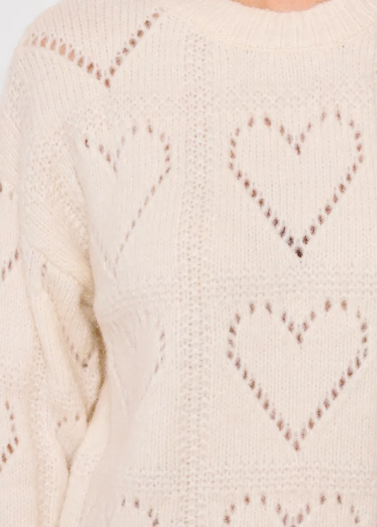 Pull motif Coeur Ky Création