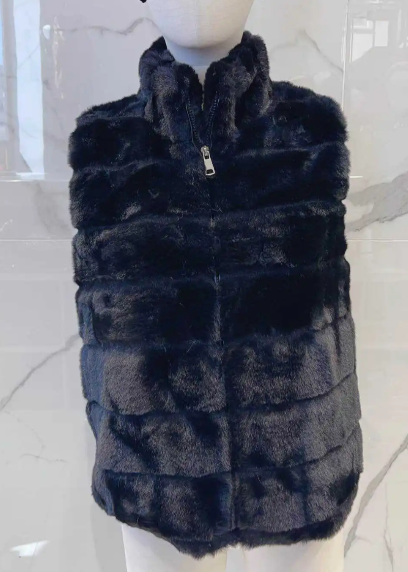 Gilet effet fausse fourrure