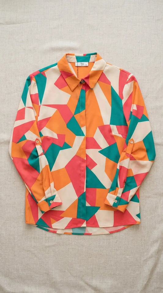 Button-down shirt — Flat Lay - Plated Food | Generated by Modelize