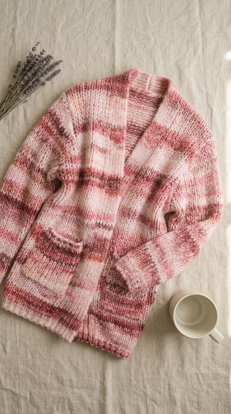 Knit cardigan — Flat Lay - Styled | Generated by Modelize
