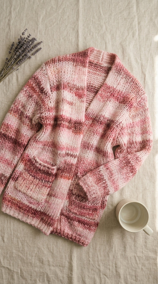 Knit cardigan — Flat Lay - Styled | Generated by Modelize