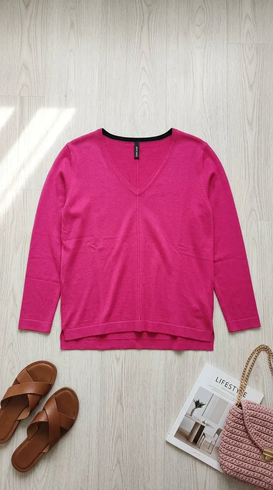 V-neck knit sweater — Flat Lay - Styled | Generated by Modelize