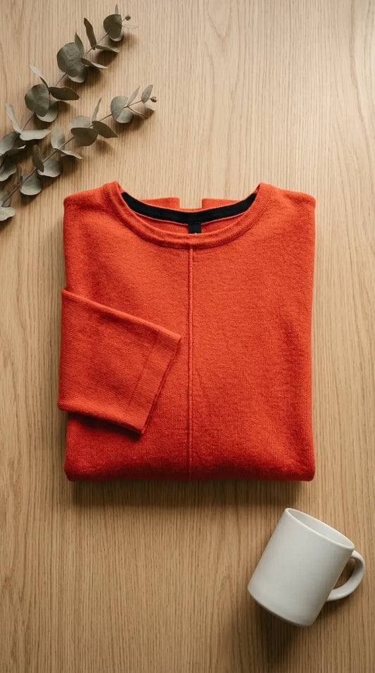 Knit pullover sweater — Flat Lay - Styled | Generated by Modelize
