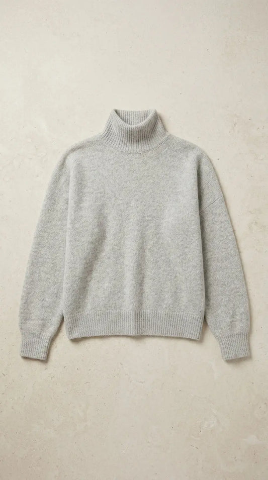 Mock neck knit sweater — Flat Lay - Plated Food | Generated by Modelize