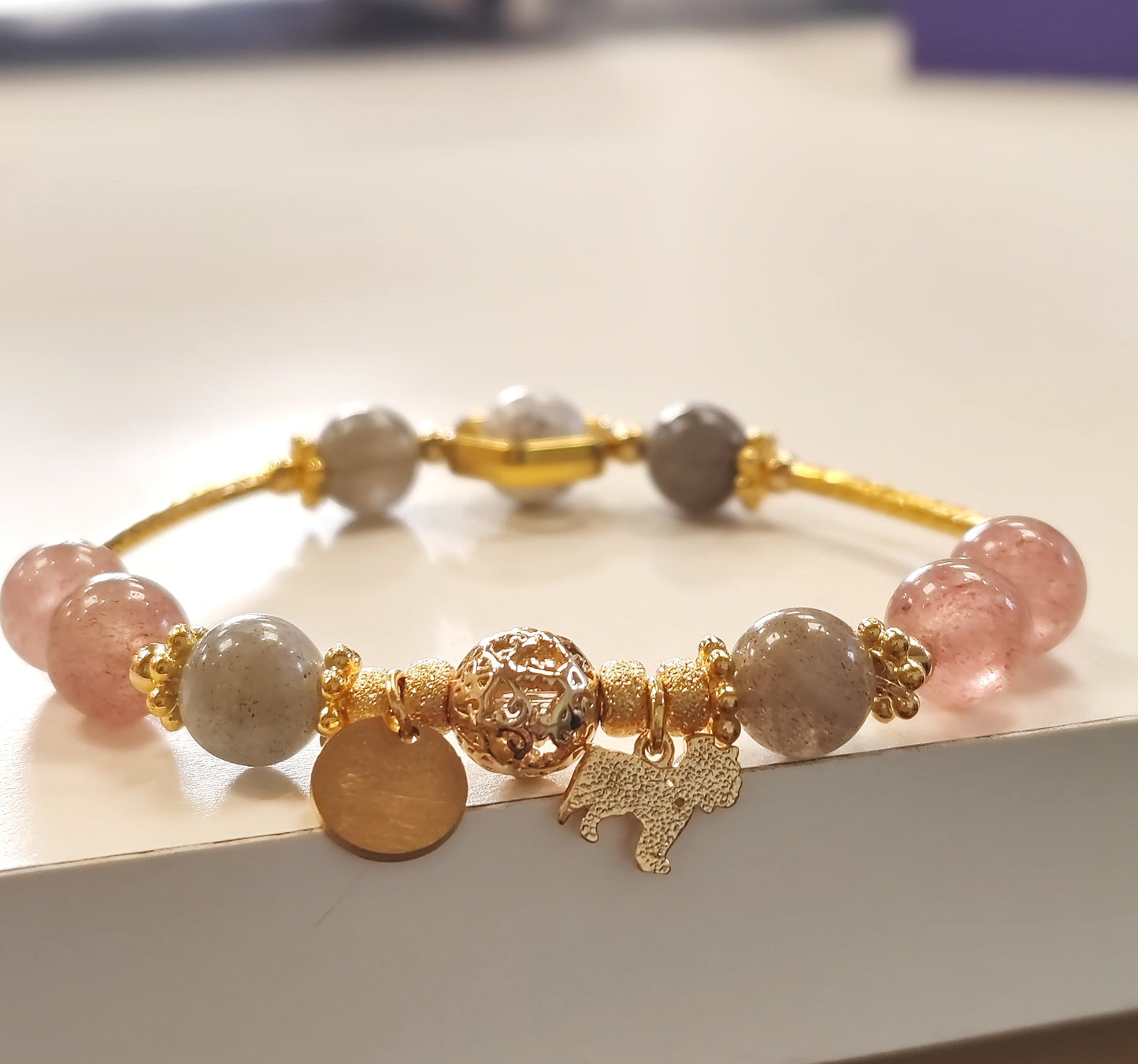 Bracelet en Acier inoxydable avec Pierres Naturelles Vogue N°8