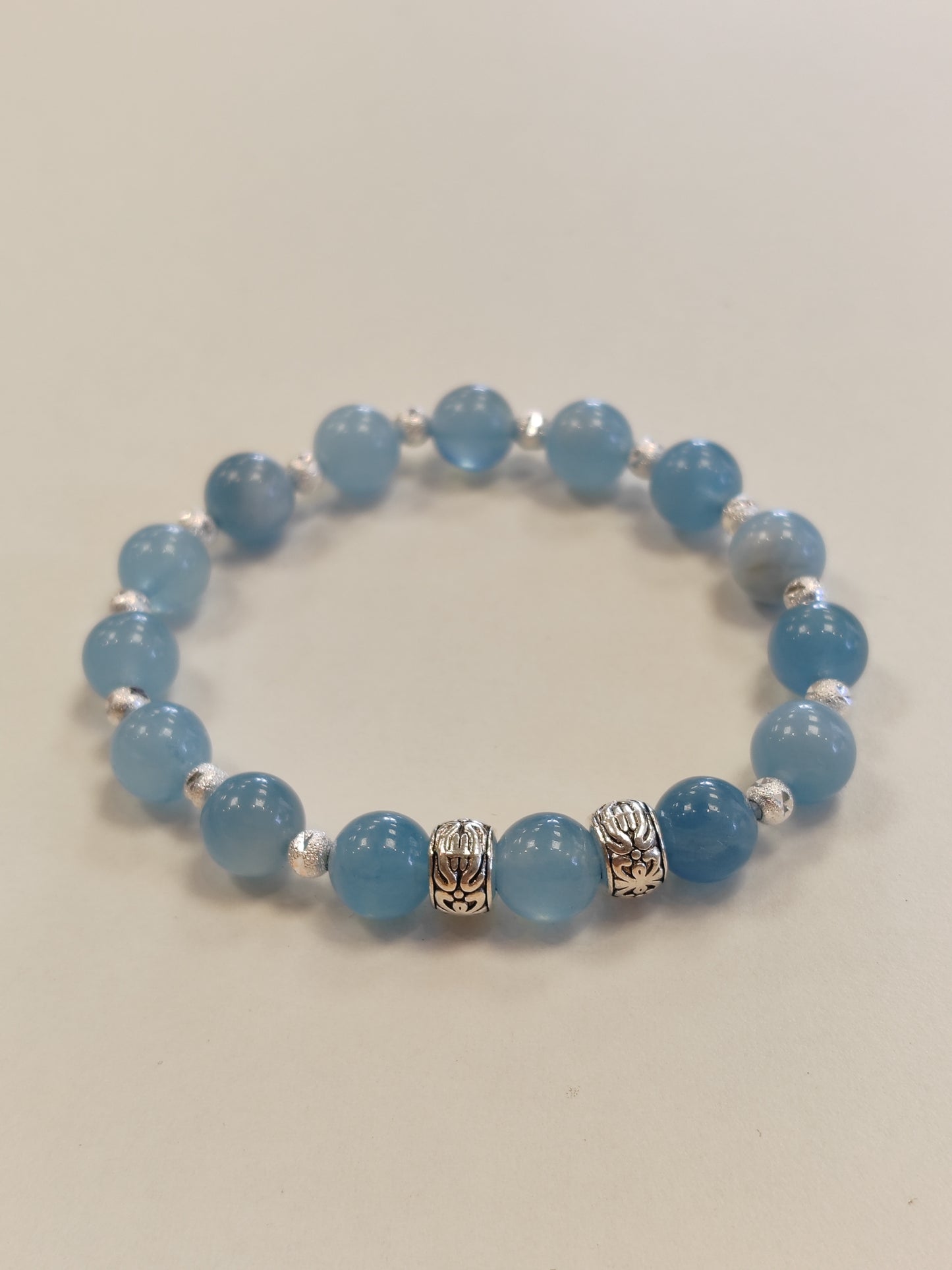 Natural Aquilegia Marine Stone Bracelet