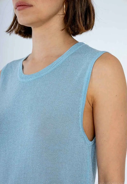 Débardeur Lurex col rond Vogue N°8