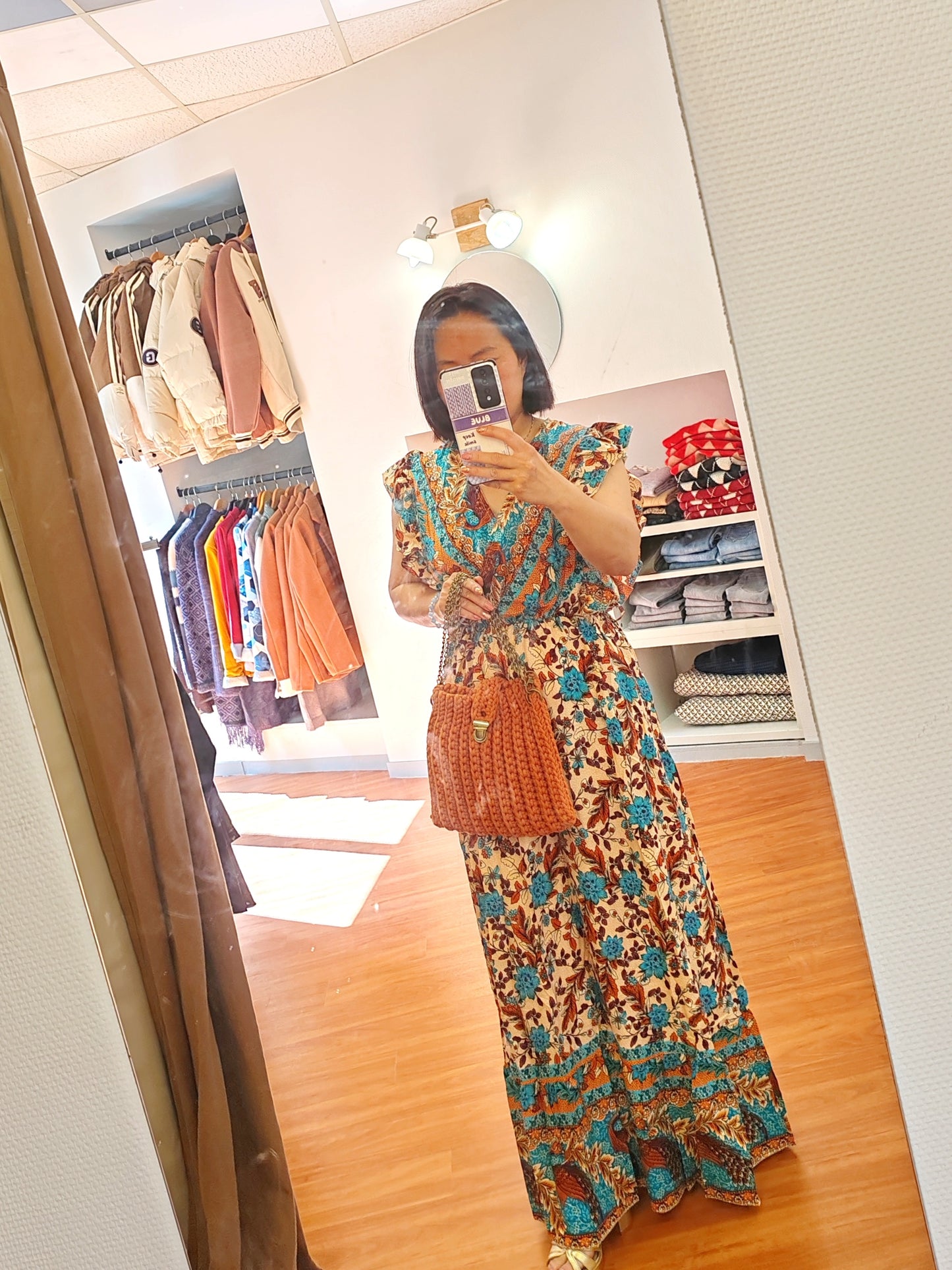Long printed dress