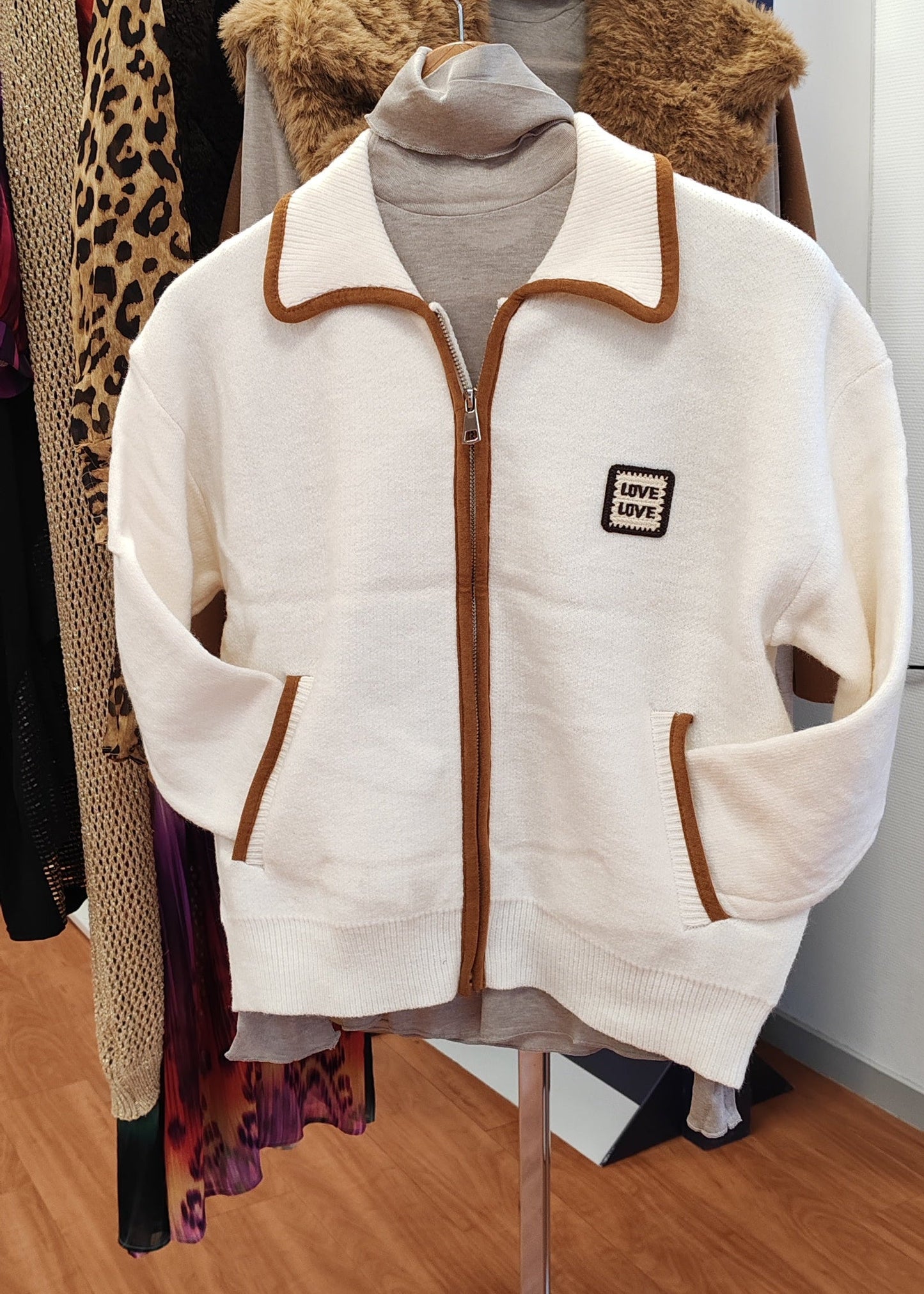 cardigan bi-matière By Clara