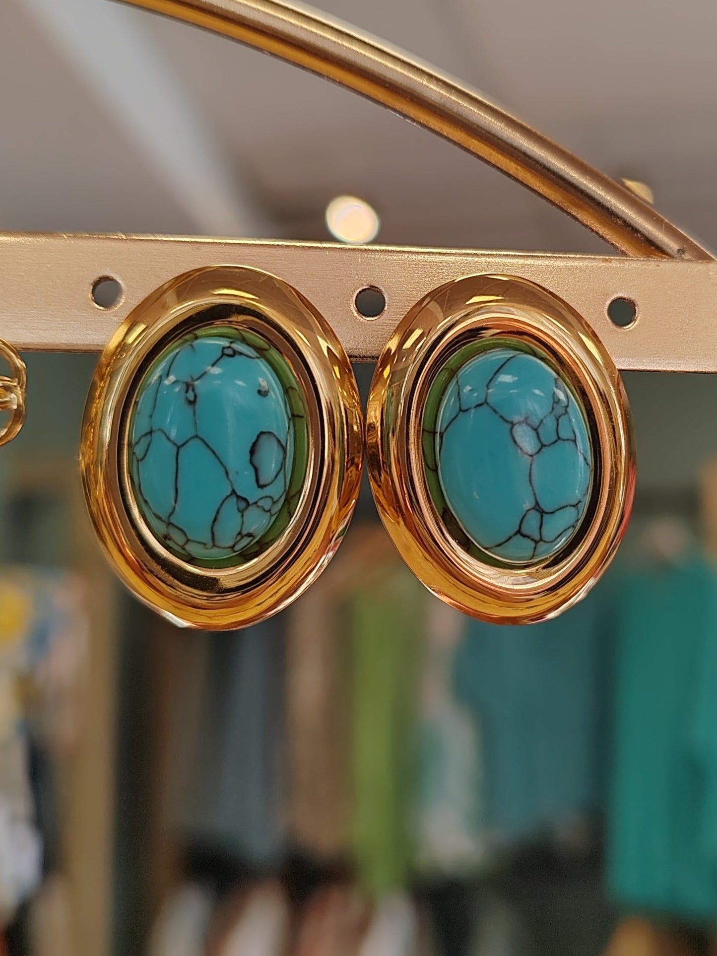 Boucles d'oreilles en Acier inoxydable avec pierres naturelles Vogue N°8