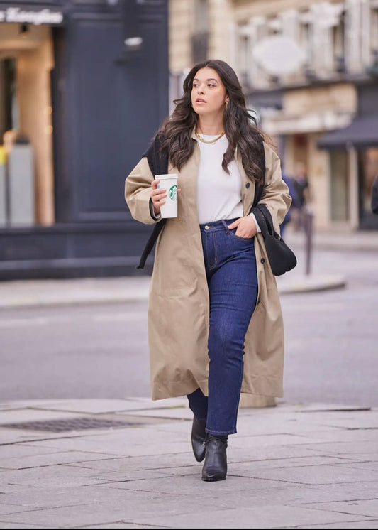 Jeans Clara curvy coupe droite - (Grandes tailles) Oraije