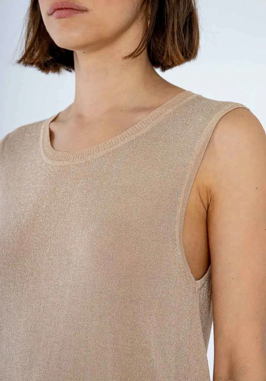 Débardeur Lurex col rond Vogue N°8