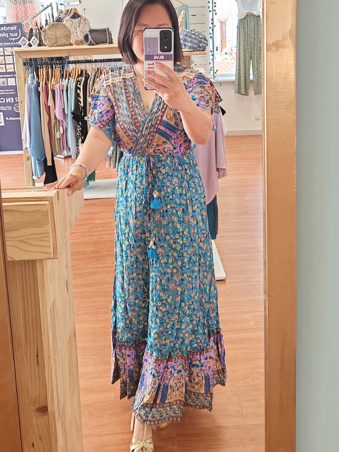 Long printed dress