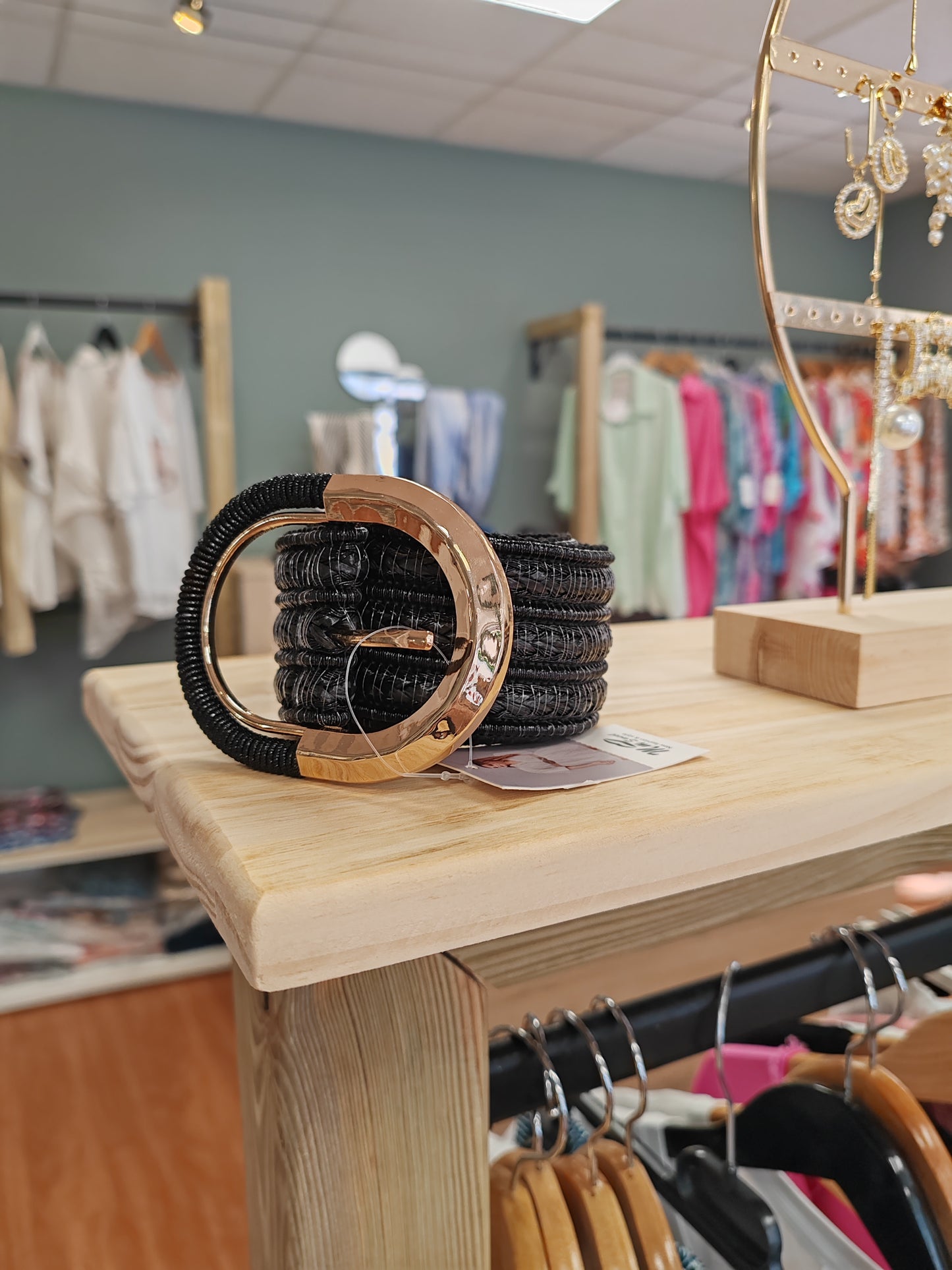 Black fancy belt TU