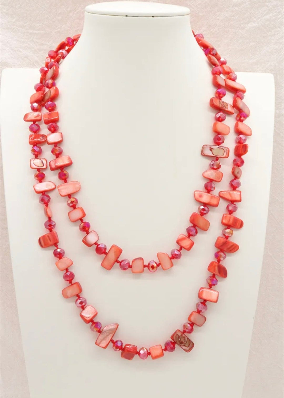 Collier Sautoir Long Corail