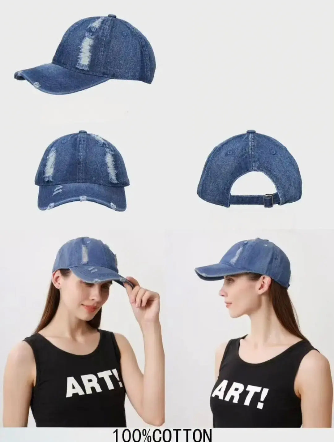 Casquette en jean Vogue N°8
