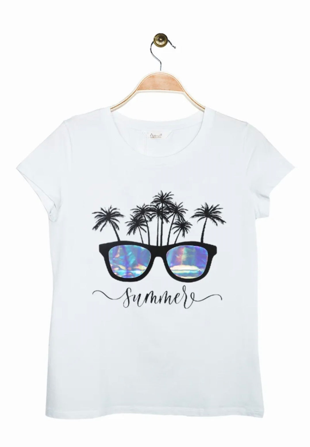 Summer printed cotton T-shirt