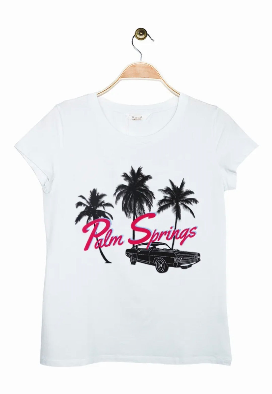 T-shirt en coton imprimé palm springs Vogue N°8