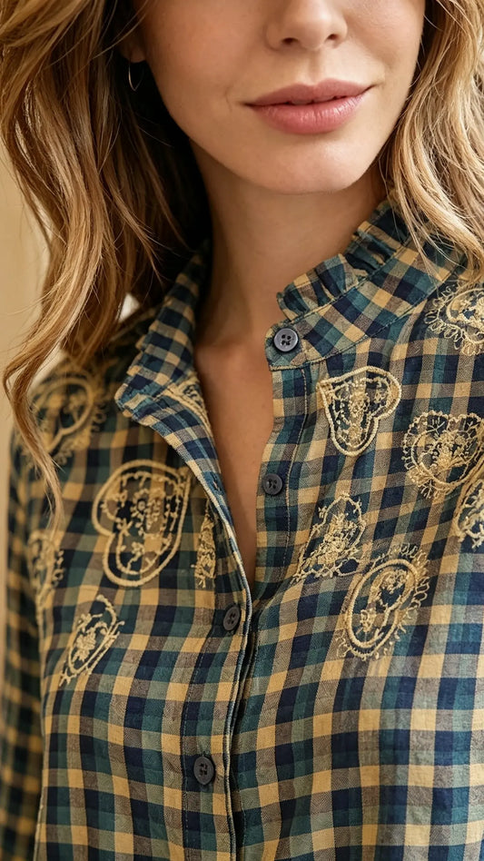 chemise brodée chic