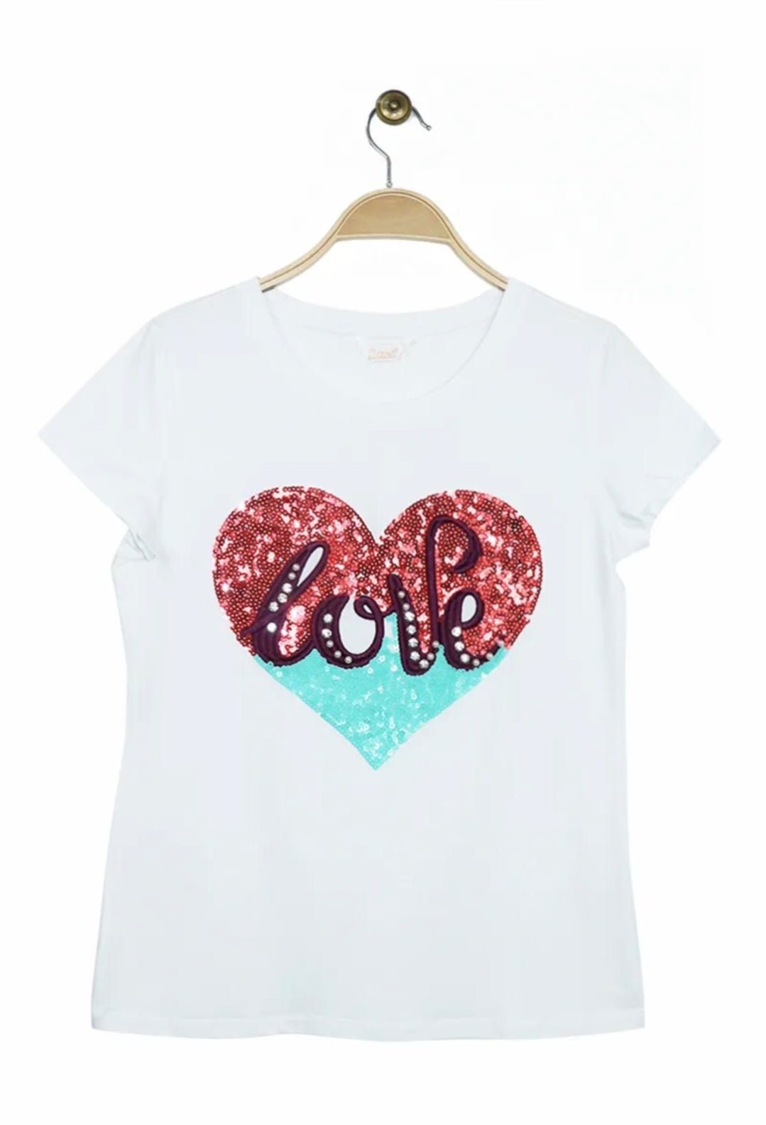 T-shirt en coton imprimé love Vogue N°8