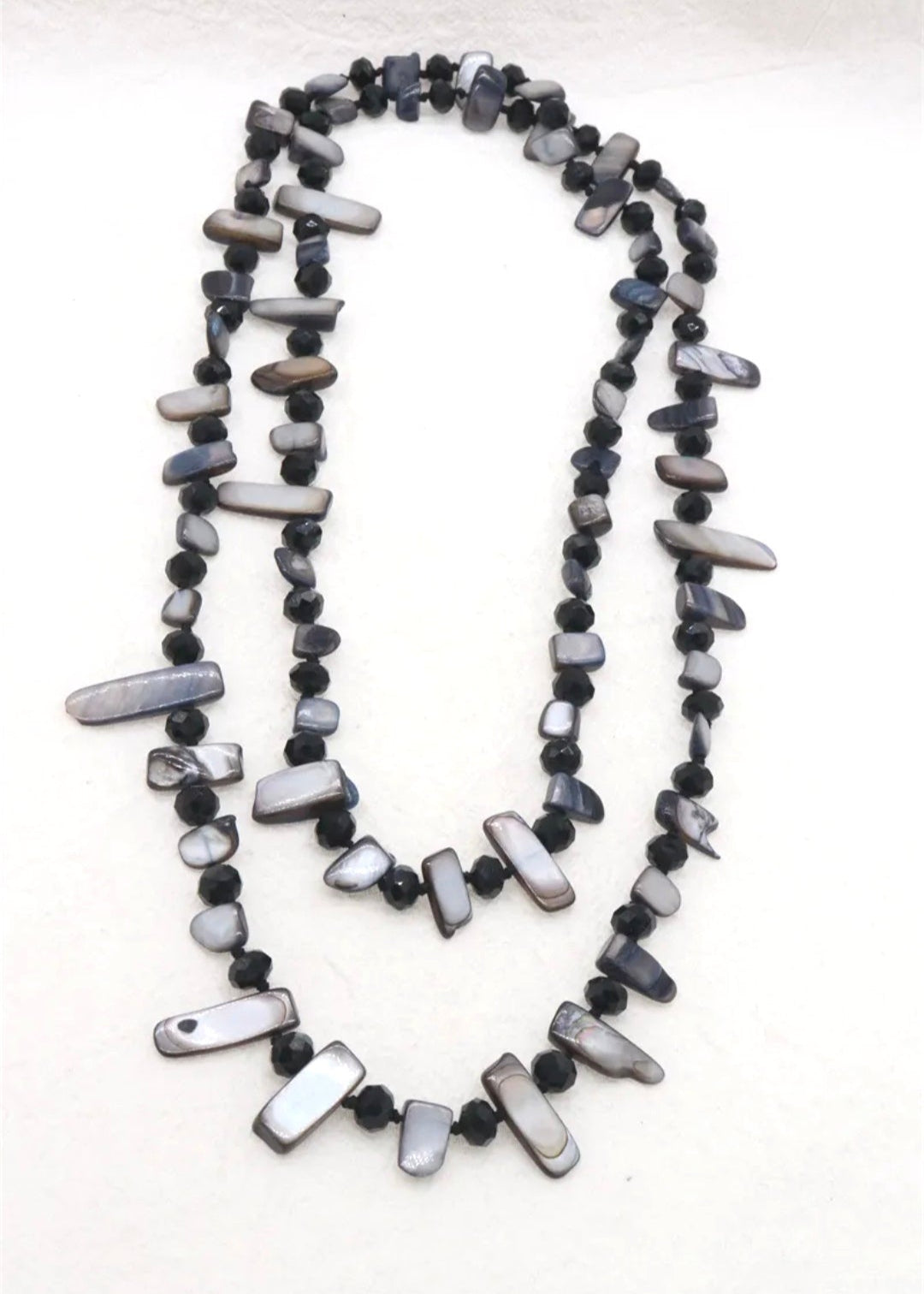 Collier Sautoir Long Noir