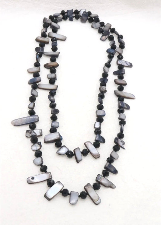 Collier Sautoir Long Noir Orien express