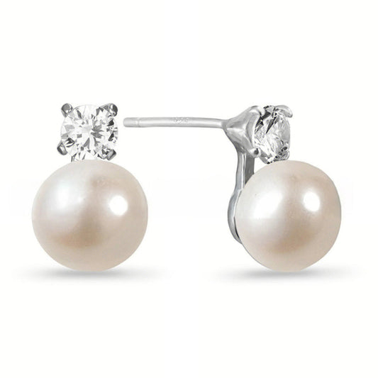 Boucle d'oreille Argent 925 en perle d'eau douce Vogue N°8