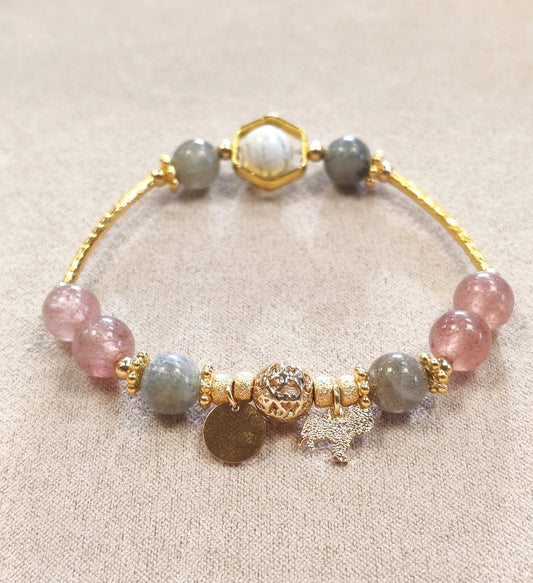 Bracelet en Acier inoxydable avec Pierres Naturelles Vogue N°8