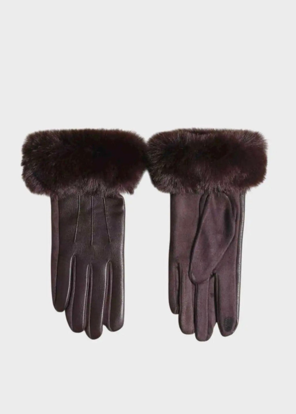 Gants doigts tactile avec fausse fourrure Vogue N°8
