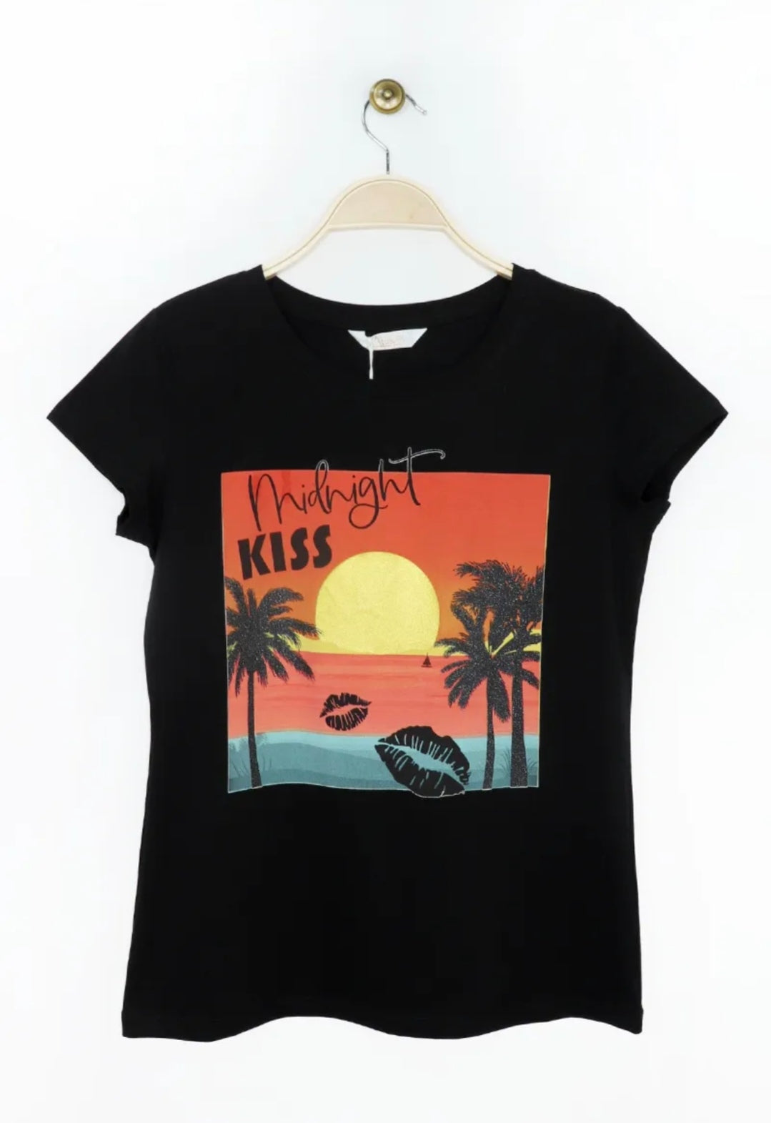 T-shirt en coton imprimé midnight kiss
