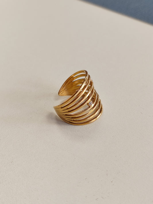 Bague réglable en Acier inoxydable Vogue N°8