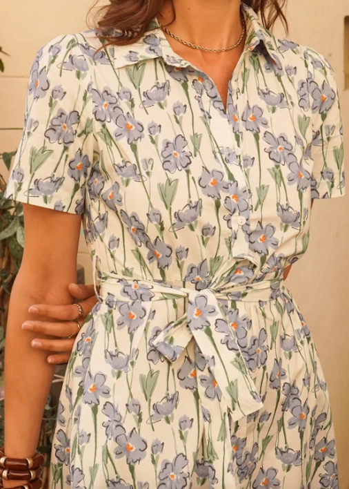 Robe chemise fleurie
