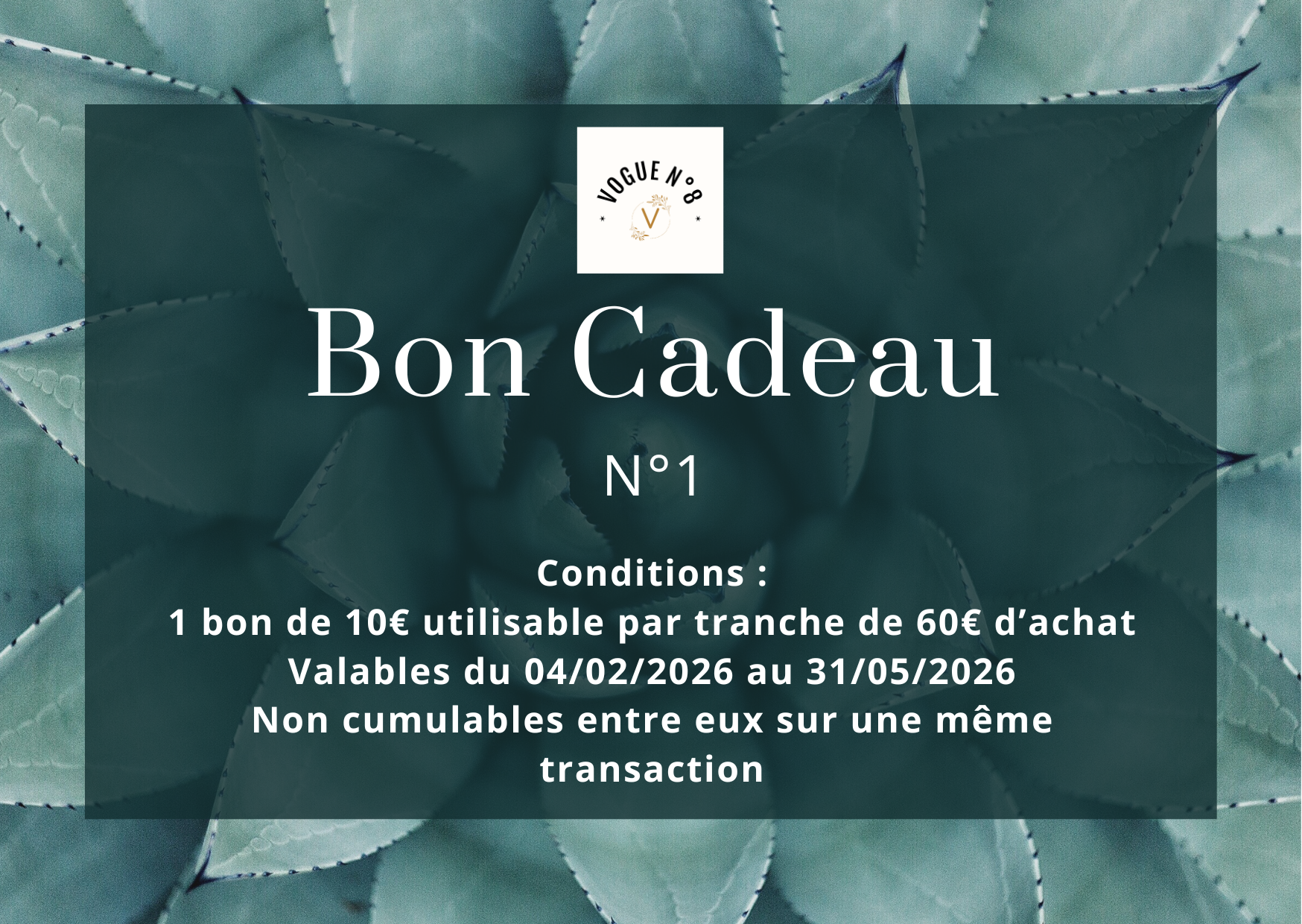 Bon d'achat 10€ N°1 Vogue N°8