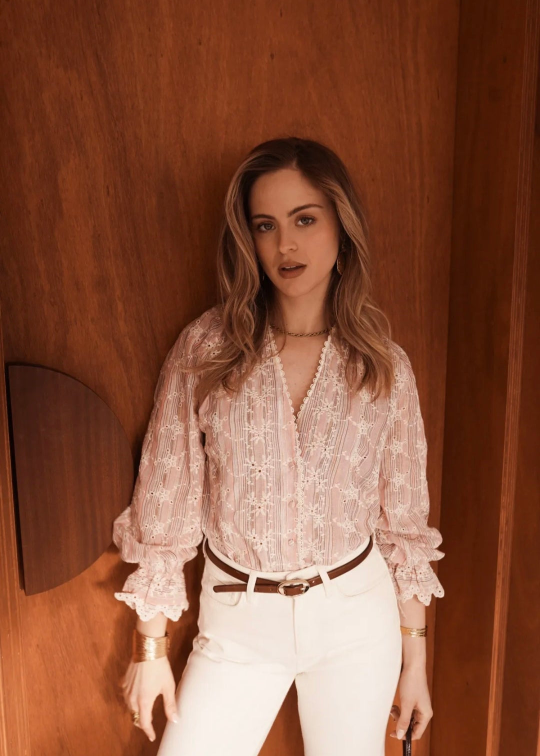 Blouse rose élégante