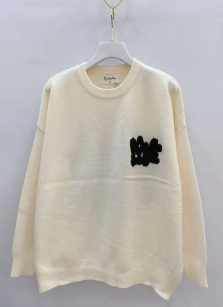 Sweat brodé LOVE YOURSELF – Sweat à patchs femme, message positif, broderie tendance Ky Création