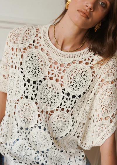 Haut Hanta crochet décontracté