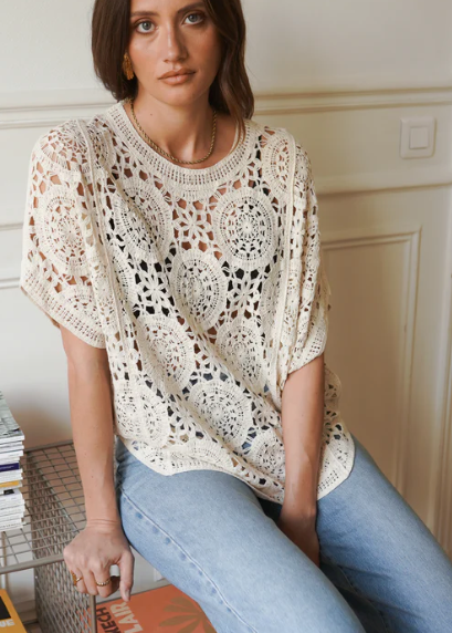 Haut Hanta crochet décontracté