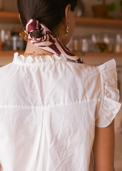 Blouse Manches courtes volantées