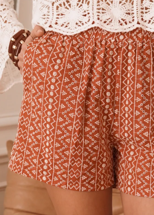 Short taille haute style bohème