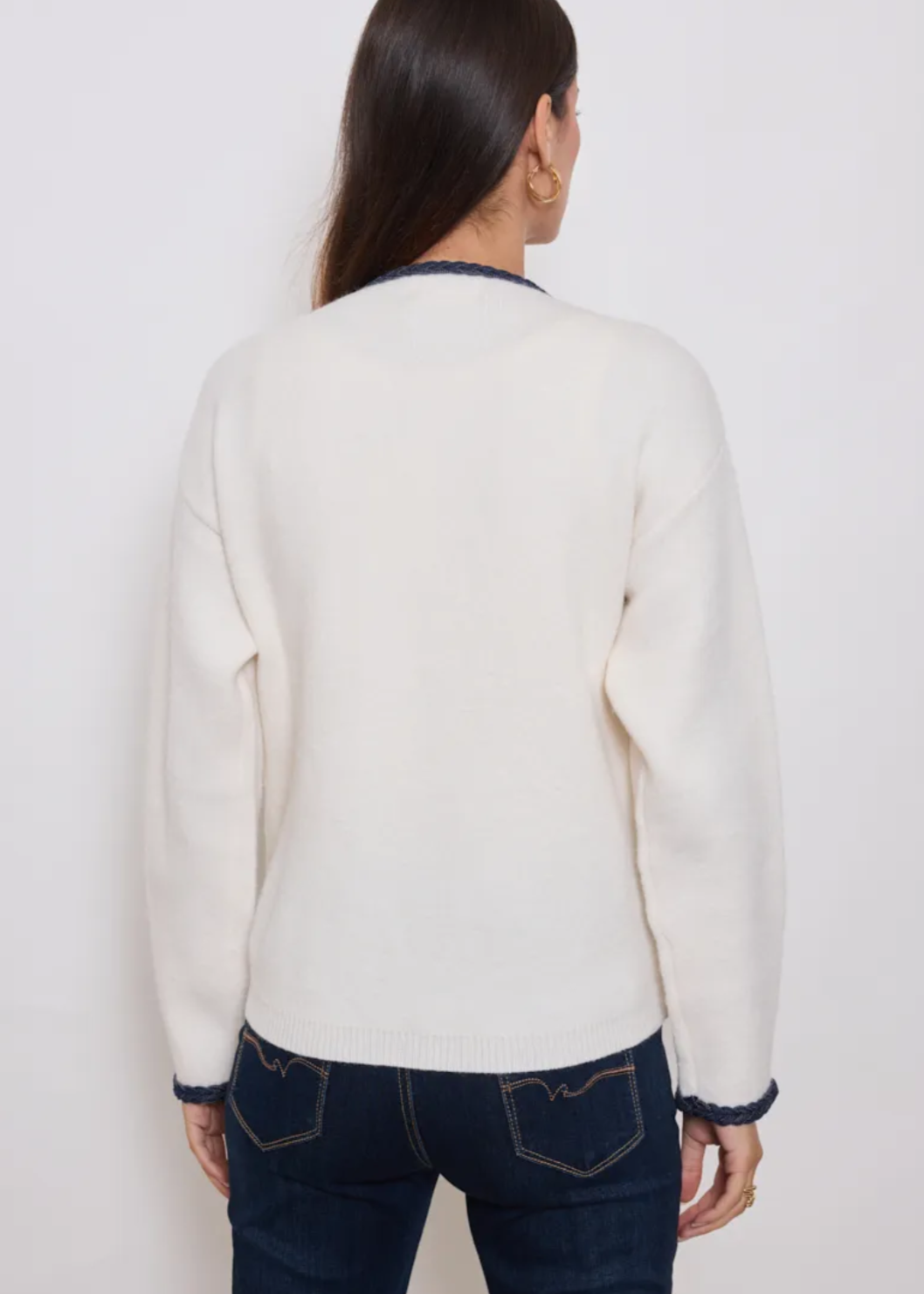Cardigan élégant avec détail tréssé