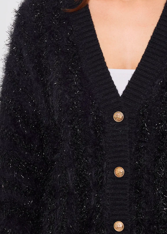 Gilet à bandes fourrures brillantes Ky Création